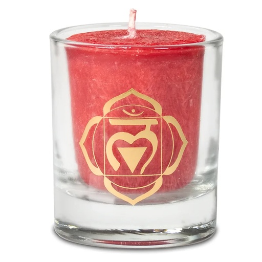 [8720088294581] Bougie votive parfumée 1er chakra en coffret cadeau | 660g