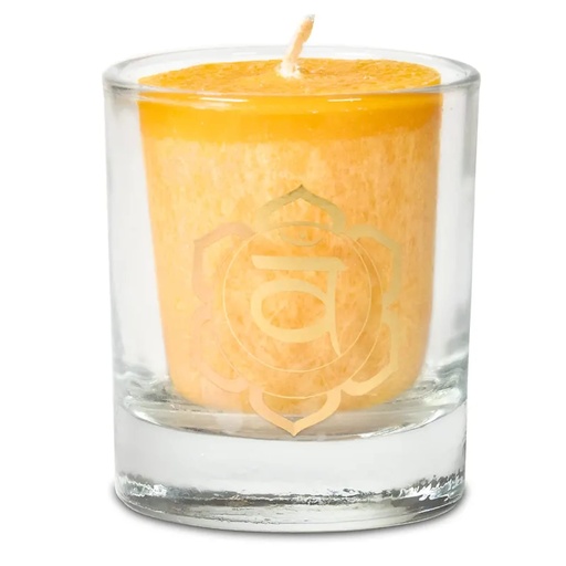 [8720088294598] Bougie votive parfumée 2ème chakra en coffret cadeau | 660g