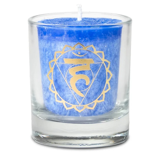 [8720088294628] Bougie votive parfumée 5ème chakra en coffret cadeau | 660g