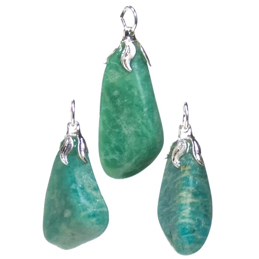 [8720088294680] Pendentif pierre gemme Amazonite| ±1.5-3cm