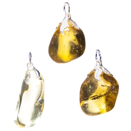 [8720088294741] Pendentif pierre gemme Citrine naturelle |±1.5-3cm