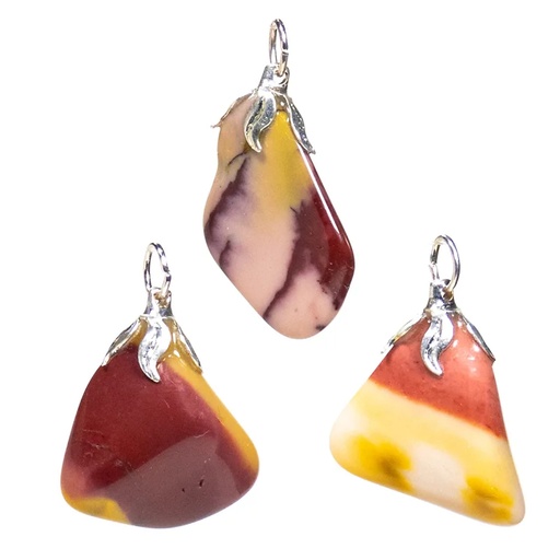 [8720088294901] Pendentif pierre gemme Mookaite |±1.5-3cm