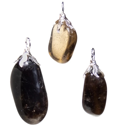 [8720088294956] Pendentif pierre gemme Quartz fumé |±1.5-3cm