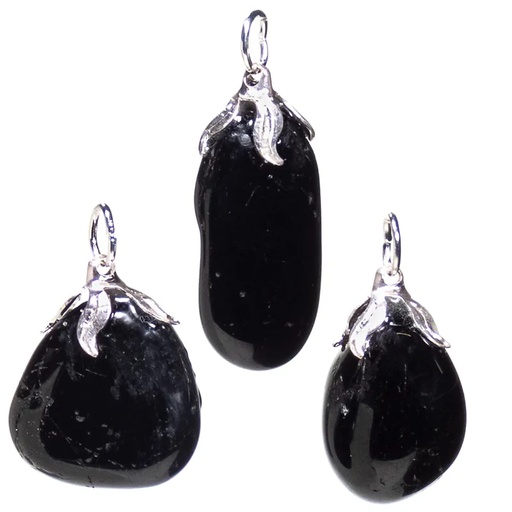 [8720088294994] Pendentif pierre gemme Tourmaline noire |±1.5-3cm