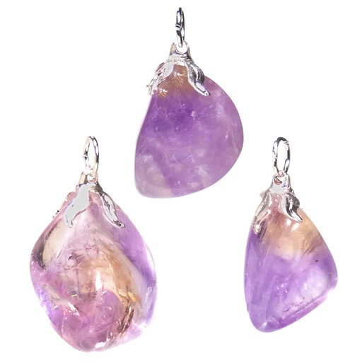 [8720088295045] Pendentif pierres gemme Amétrine | ±1.5-3cm