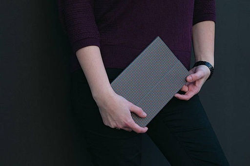 [9781439790120] Paper-Oh - Gris sur Orange - A5 - Ligné
