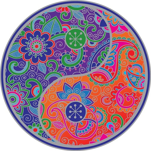 [8720088295274] Adhésif fenêtre  Mandala Yin Yang | 13,5 cm