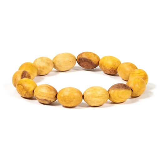 [8720088295328] Bracelet Palo Santo perles ovales élastiques | 1 cm