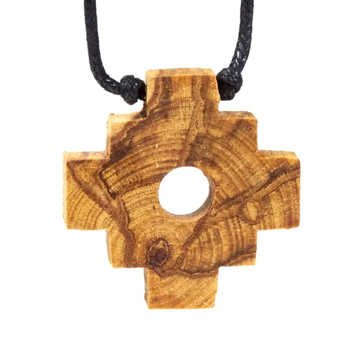 [8720088295380] Collier Palo Santo Croix Inca Chakana | 4 cm