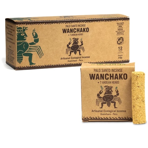 [8720088295458] Encens Palo Santo Wanchako + 7 herbes 12 bâtons | 12x13 g