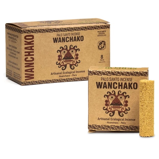 [8720088295472] Encens Palo Santo Wanchako lot de 8 bâtons | 8x16 g