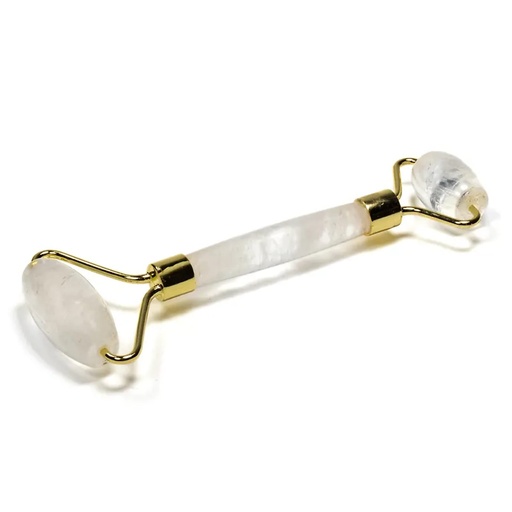 [8720088295502] Rouleau de massage pour le visage en quartz clair | 70g;14c