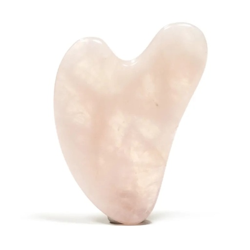 [8720088295526] Pierre de massage gua sha en quartz rose | 45 g; 8 cm
