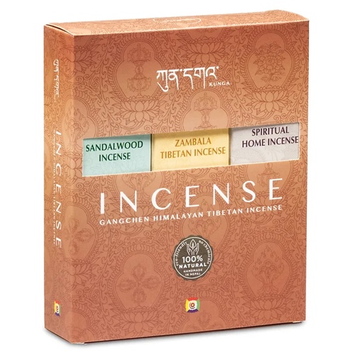 [8720088295823] Encens naturel Gangchen Himalayan en coffret cadeau | ±14cm; 258g