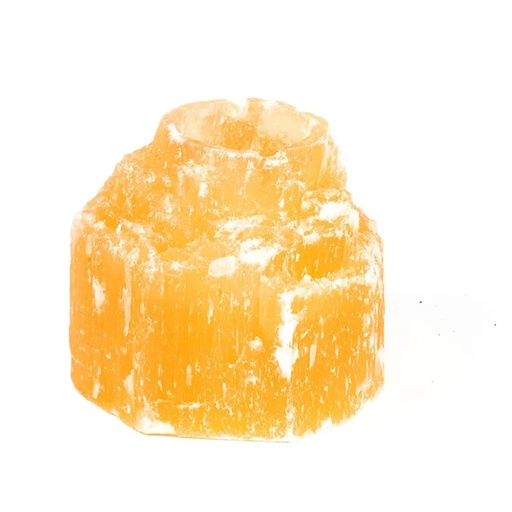 [8720088296073] Eclairage en sélénite orange | 900 gr