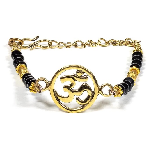 [8720088296509] Bracelet om avec onyx noir | ±0.4cm