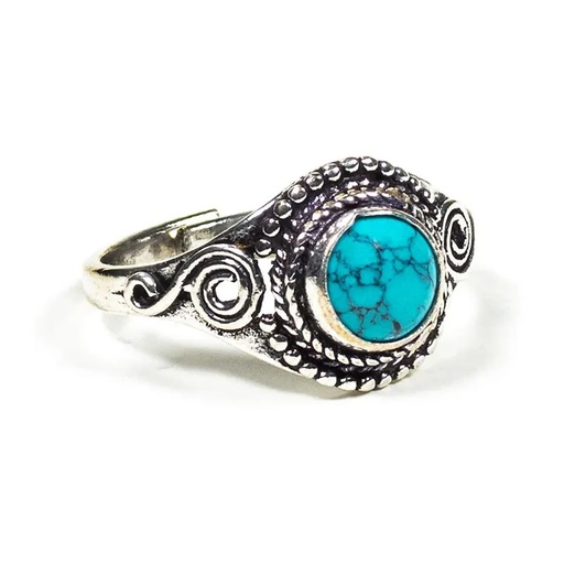 [8720088296561] Bague avec turquoise | 1cm