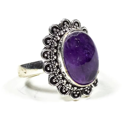 [8720088296578] Bague avec améthyste | 2cm