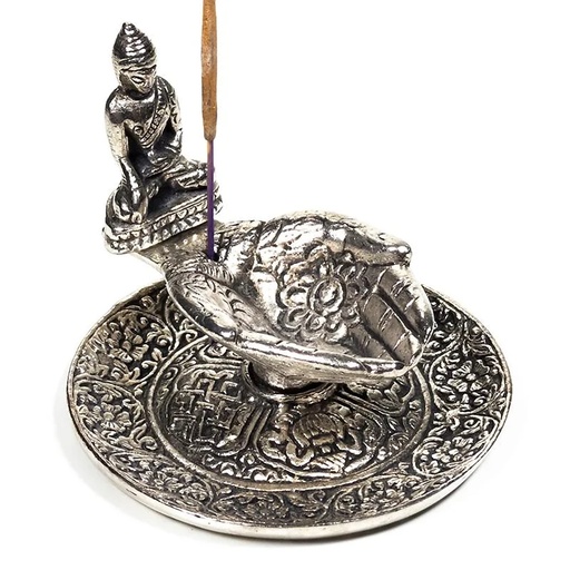 [8720088296653] Brûleur d'encens mains offertes avec Bouddha | 9x7 cm