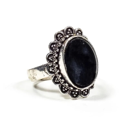 [8720088296745] Bague avec tourmaline noire | 2cm