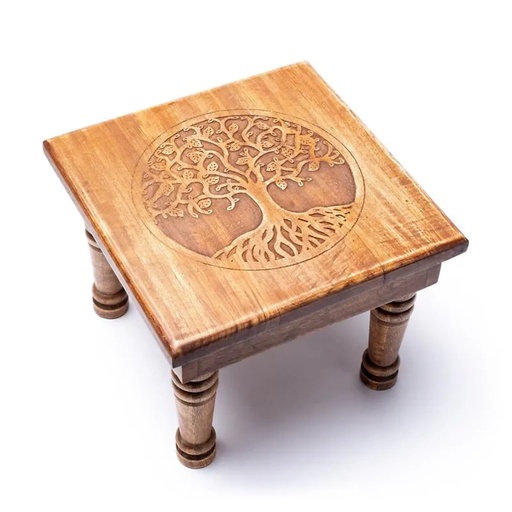 [8720088297155] Table d'appoint en bois Arbre de vie | 30x30x23 cm; 2250 g