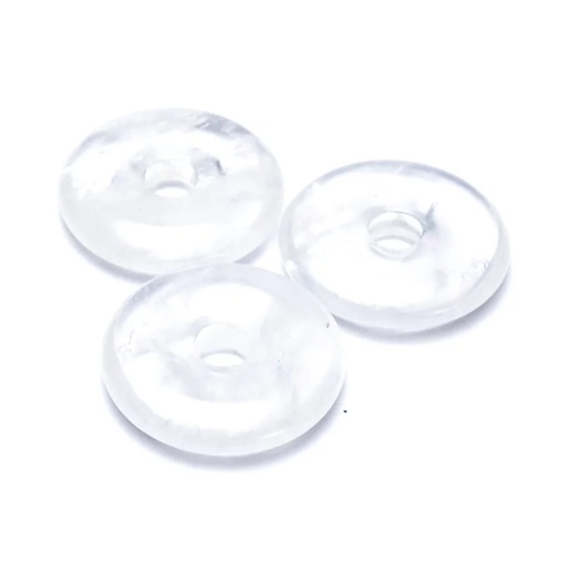 [8720088297223] Donut cristal de roche sans cordon | 4,0 cm