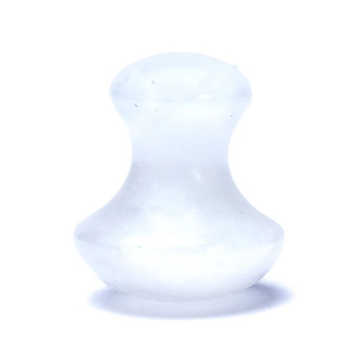 [8720088297285] Pierre de massage forme champignon Cristal roche | 4x3.5 cm
