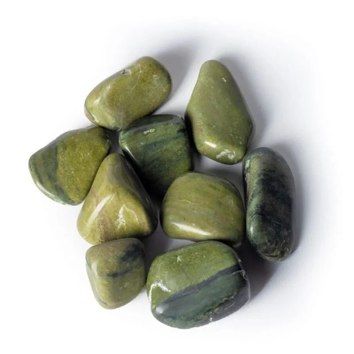 [8720088297643] Jaspe vert pierres polies de qualité A -- 3x4cm; 500g