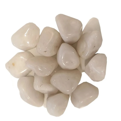 [8720088297704] Quartz laiteux pierres polies de qualité A | ±4-7 cm; 500 g