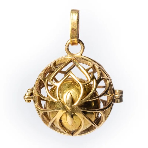 [8720088297872] Pendentif grossesse Lotus boule harmonie couleur or | 2.5 cm