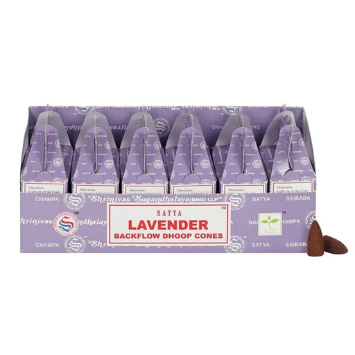 [8720088298022] Cônes d'encens à refoulement lavande -- 75 g