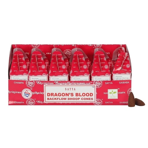 [8720088298039] Cônes d'encens à refoulement Sang du Dragon -- 75 g