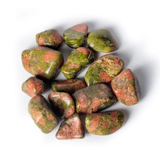[8720088298305] Unakite Pierres polies qualité A -- 3x4cm;500g