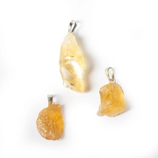 [8720088298817] Pendentif citrine (quartz fumé) brute | ±2.5-4cm
