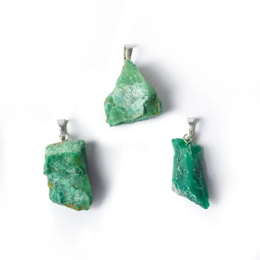 [8720088298879] Pendentif pierre précieuse jadéite brute | ±2.5cm