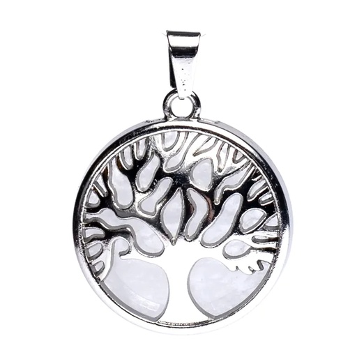 [8720088299180] Pendentif Arbre de vie avec Cristal de roche | 3cm