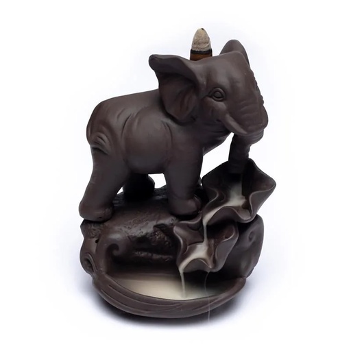 [8720088299326] Brûle-encens à refoulement Elephant | 12x9x17 cm