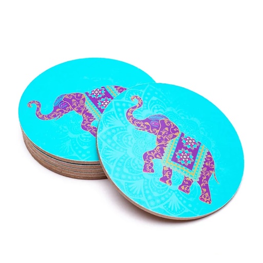 [8720088299739] Dessous de verre Indian Elephant lot de 6 |152g
