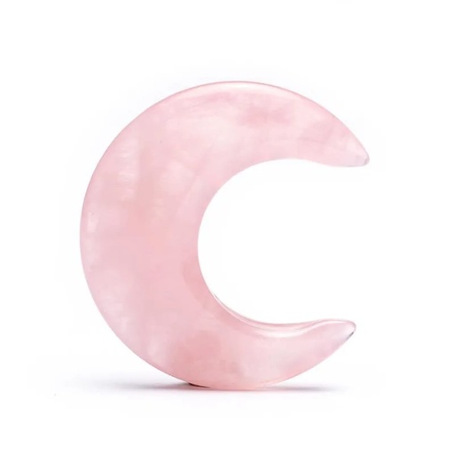 [8720088299883] Pierre en forme de lune quartz rose | 4 cm