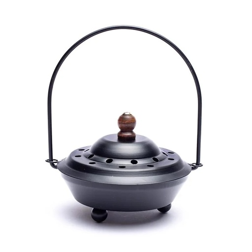 [8720512970043] Brûle-encens en fer avec poignée pivotante | 13cm