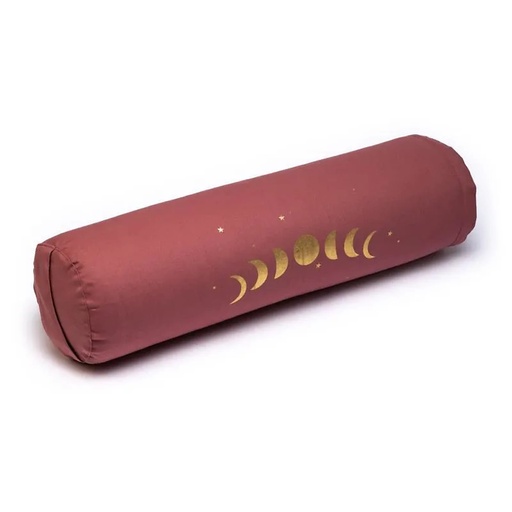 [8720512970302] Traversin rond Phases de Lune coton BIO (OCS) | 60x16cm; ±2300 g