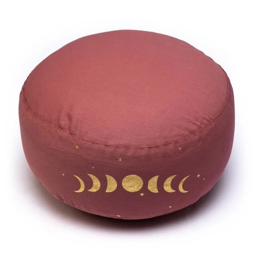 [8720512970326] Coussin de méditation Phases de Lune coton Bio (OCS) | 33x17cm; ±2300g