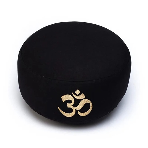 [8720512970333] Coussin de méditation noir avec Om coton Bio (OCS) | 33x17 cm; ±2300 g