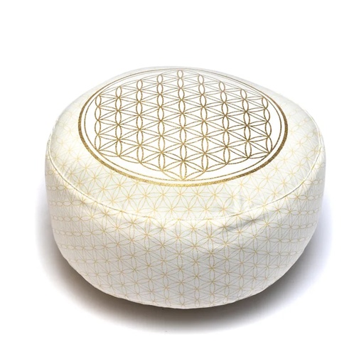 [8720512970340] Coussin de méditation Fleur de vie coton Bio (OCS) | 33x17 cm; ±2300 g