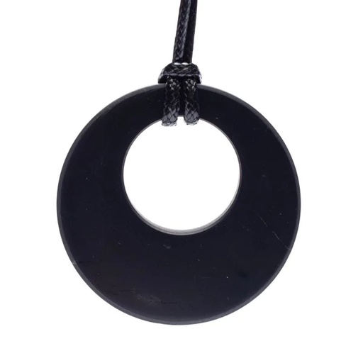 [8720512970456] Pendentif Shungite double cercle -- 5cm