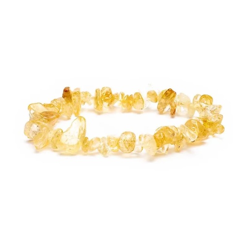 [8720512970609] Bracelet chips de Citrine élastique | ±0.7cm