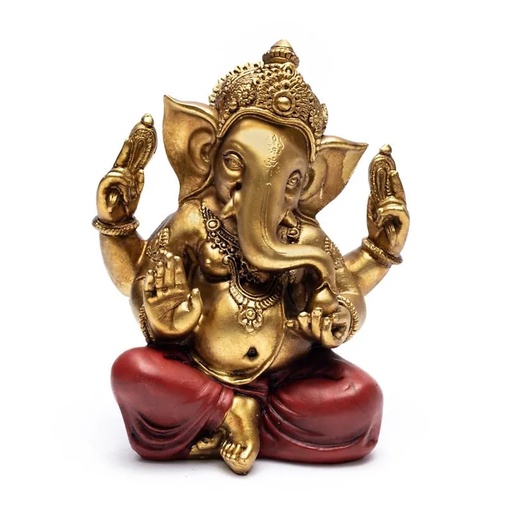 [8720512970784] Statue de Ganesh couleur or | 458 g; 14.3x10.5x17.7 cm