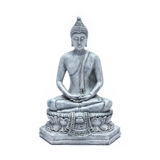 [8720512970807] Bouddha méditant Thaïlande gris | 298 g; 13x8x18 cm
