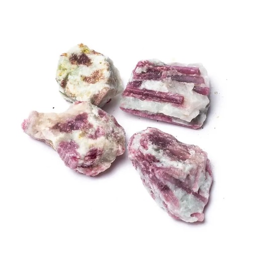 [8720512971125] Tourmaline rose brute avec quartz | ±1000g; ±4-10cm