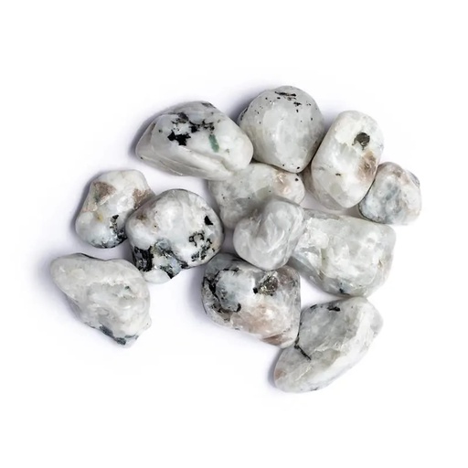 [8720512971378] Pierre de lune blanche pierre polie de qualité A | ±250g; ±3-4cm